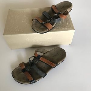 Taos Black & Brown Sandals
